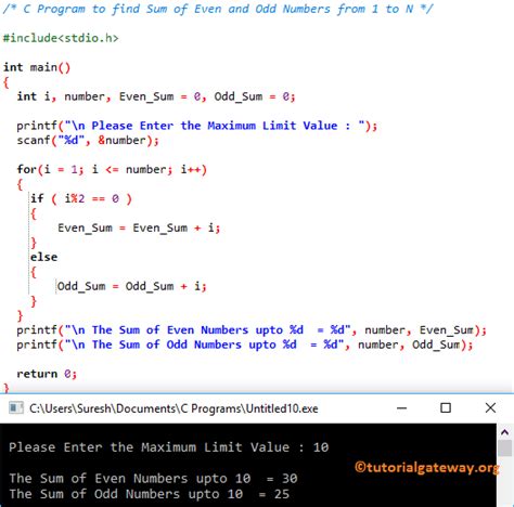 C++ Program to find Sum of Odd Numbers .
